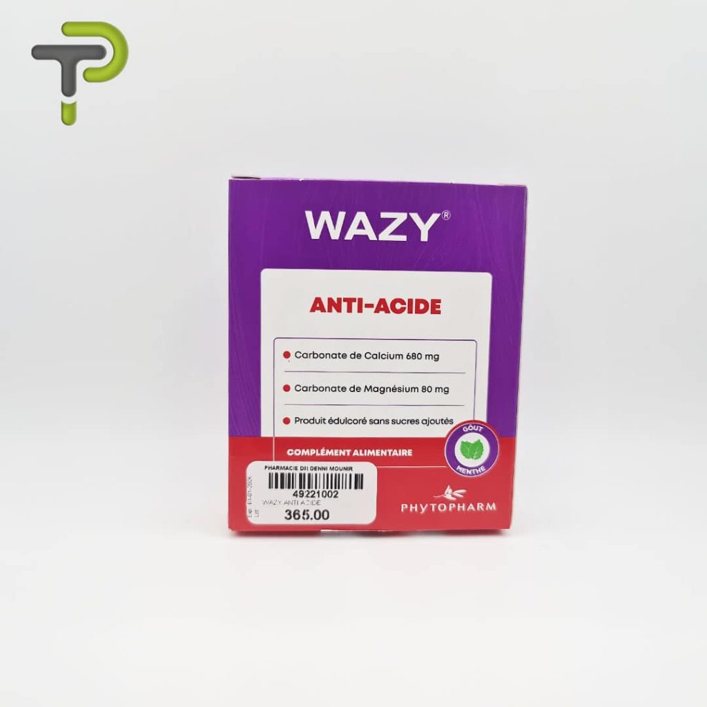 WAZY de PHYTOPHARM : Anti-acide Menthe pharmacie dz