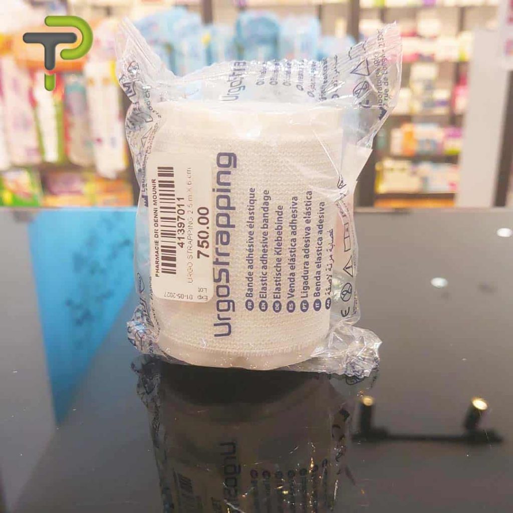 une bande adhésive élastique