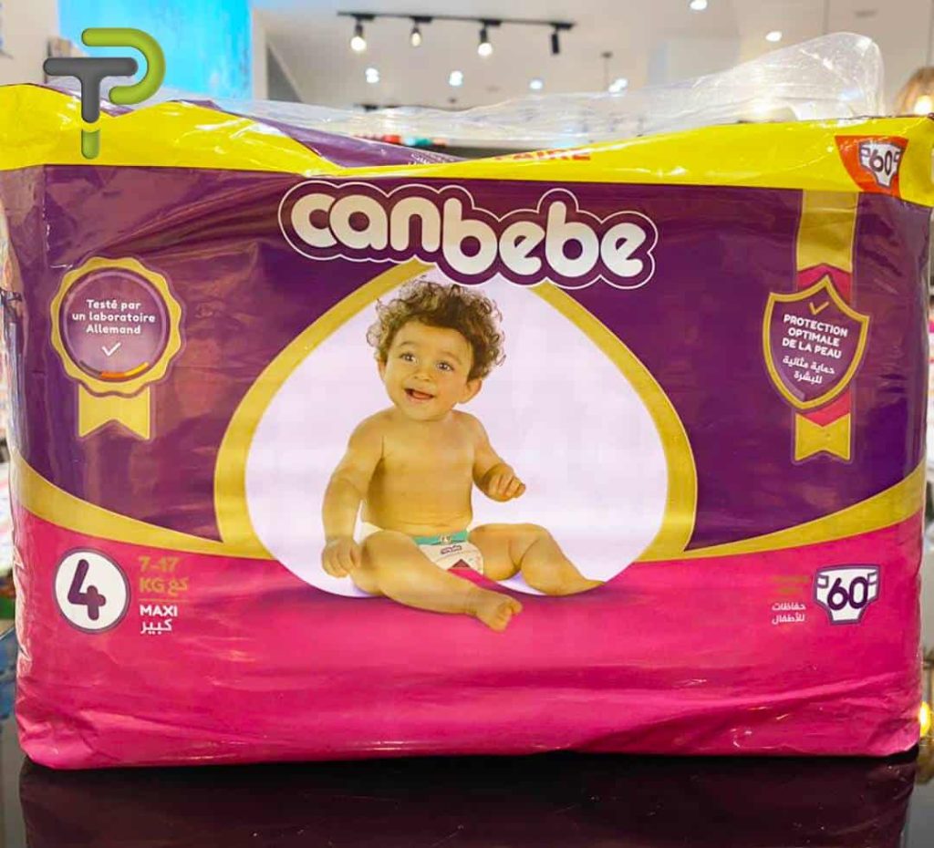 Couches Bébé Canbebe - Taille MAXI une protection optimale de la peau pour les bébés pesant entre 7 et 17 kg.