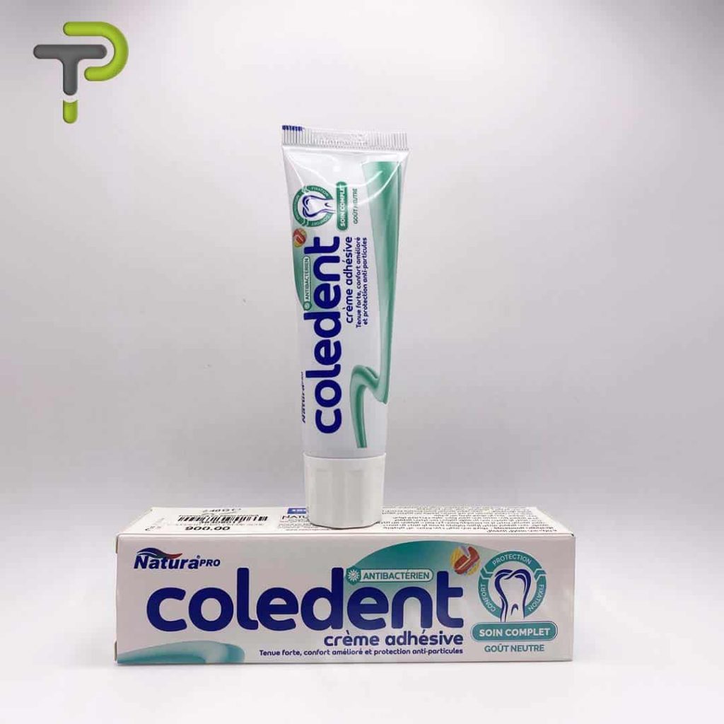 Crème Adhésive NaturaPRO 400 Coledent Antibactérien tenue forte et protection antibactérienne pour un sourire confiant.