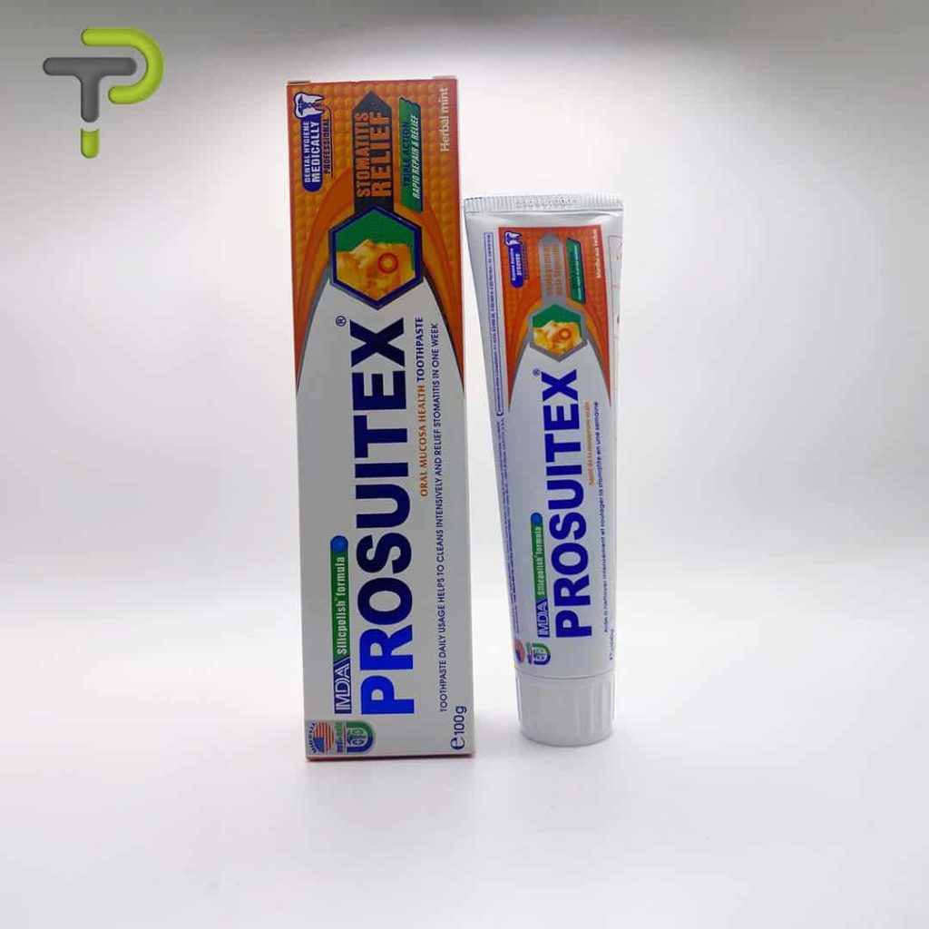 Dentifrice Prosuitex à la formule IMDA Silicpolish un soulagement rapide de la stomatite