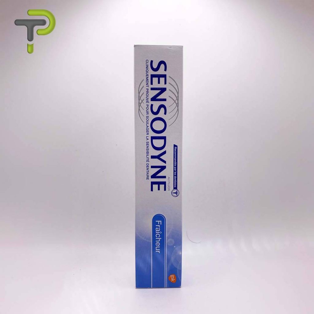 Dentifrice Sensodyne Fraîcheur pour la sensibilité dentaire.