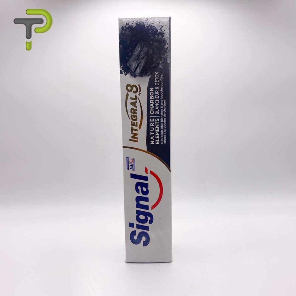 Dentifrice Signal Integral 8 Nature au Charbon des dents plus blanches et une bouche purifiée